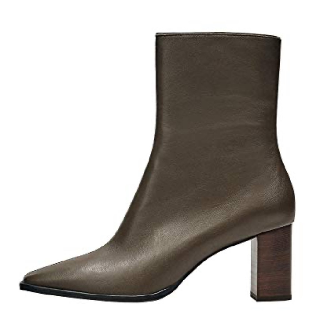 Massimo Dutti Leather Ankle Boots